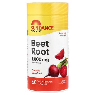Sundance Vitamins, 甜菜根，60 粒速釋膠囊（每粒膠囊 500 毫克）