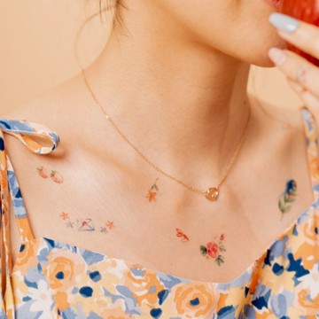 英國PAPERSELF 法式鄉村小徑Doodle 紋身貼紙