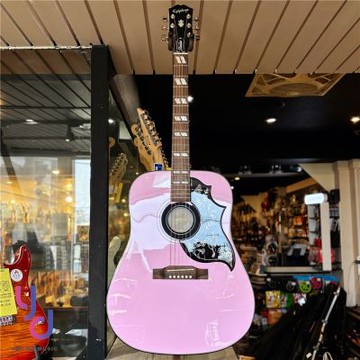 2025 Gibson Epiphone Humming Bird 粉紅色 帶電版本 蜂鳥 面單板 民謠 電 木 吉他