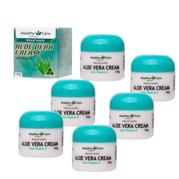 【澳洲Healthy Care 】綿羊蘆薈潤澤霜含維他命E-6入組 100g/罐