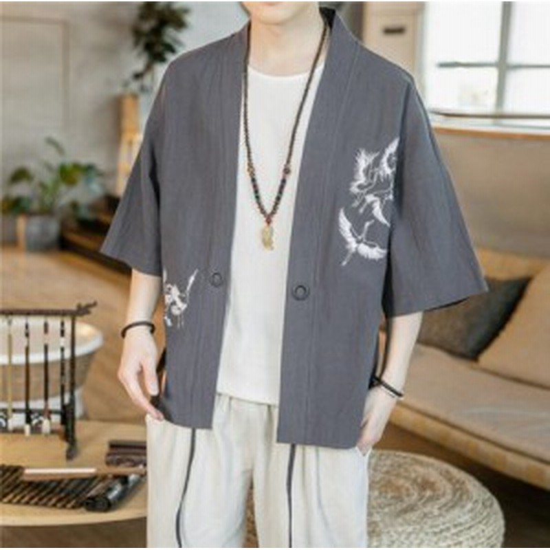 カーディガン 麻綿 ワイシャツ メンズ 夏 ゆったり コーディガン 薄手 シャツ メンズ 七分袖 羽織 通気 トップス 和式パーカー おしゃれ 通販 Lineポイント最大1 0 Get Lineショッピング