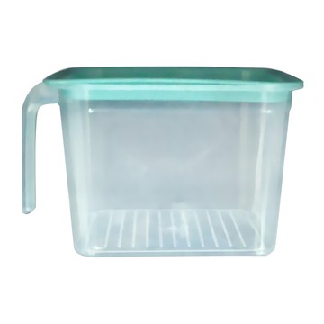 mohe 木暉居家 聰明日期透明帶蓋帶柄密封保鮮盒 小款方型 藍色 300g 42 x 52 x 60mm  6個  1組