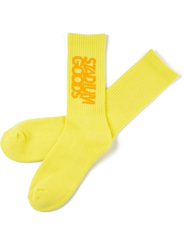STADIUM GOODS® - logo "Marmalade" crew sock - unisex - Cotton - L - Yellow