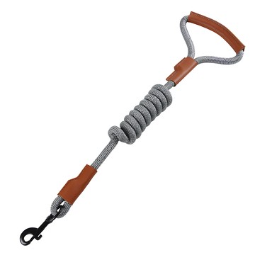 Mamy Pets 宠情 寵物夜光安全牽繩 亮銀灰  1條  皮革握把直徑1.0cm