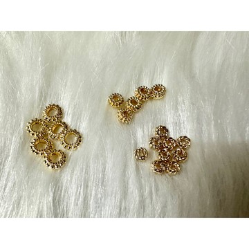 遇見～14K包金 保色 G60 G61 G62G63 花拖 齒輪 雪花隔片 花片 隔片 手鍊項鍊 配件diy手工墊片串珠