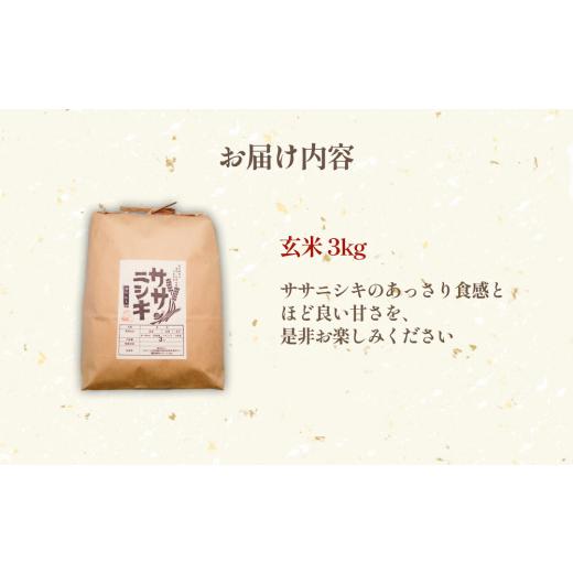 ふるさと納税 宮城県 石巻市 令和5年産 特別栽培米 ササニシキ 玄米 3kg