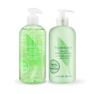 ARDEN 雅頓 綠茶身體保養沐浴組(500ml)X2[綠茶香水沐浴膠+綠茶身體乳]