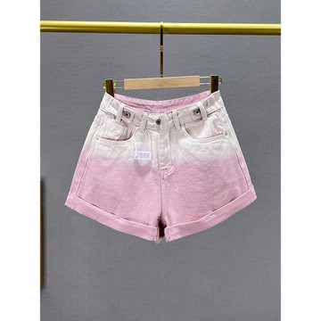 a字翻邊牛仔短褲女2024年新款夏裝高腰寬松顯瘦bf百搭闊腿褲熱褲