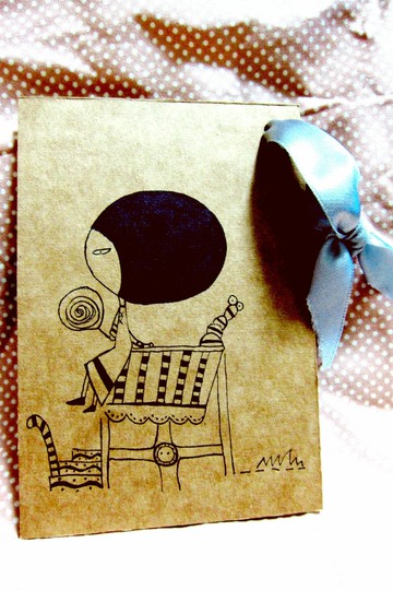 大頭症女孩日常萬用書籤-糖果屋篇