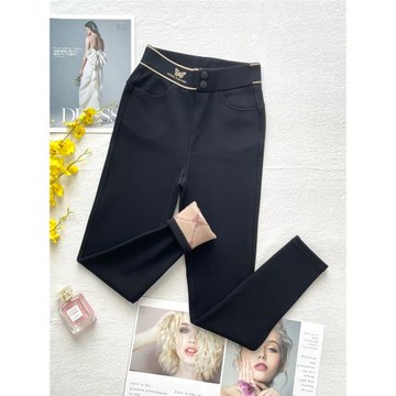 魚子醬小黑褲秋冬加絨黑科技光暖福蝶褲打底高腰修身外穿鉛筆小腳