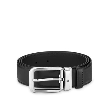 萬寶龍黑色35MM皮帶