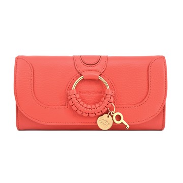 SEE BY CHLOE HANA系列蓋長夾（橘紅）_廠商直送