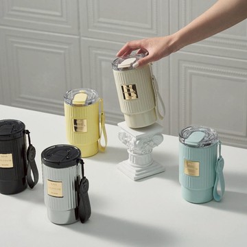 ROME COFFEE 雙飲羅馬咖啡保溫杯（500ml／5色） 黃色