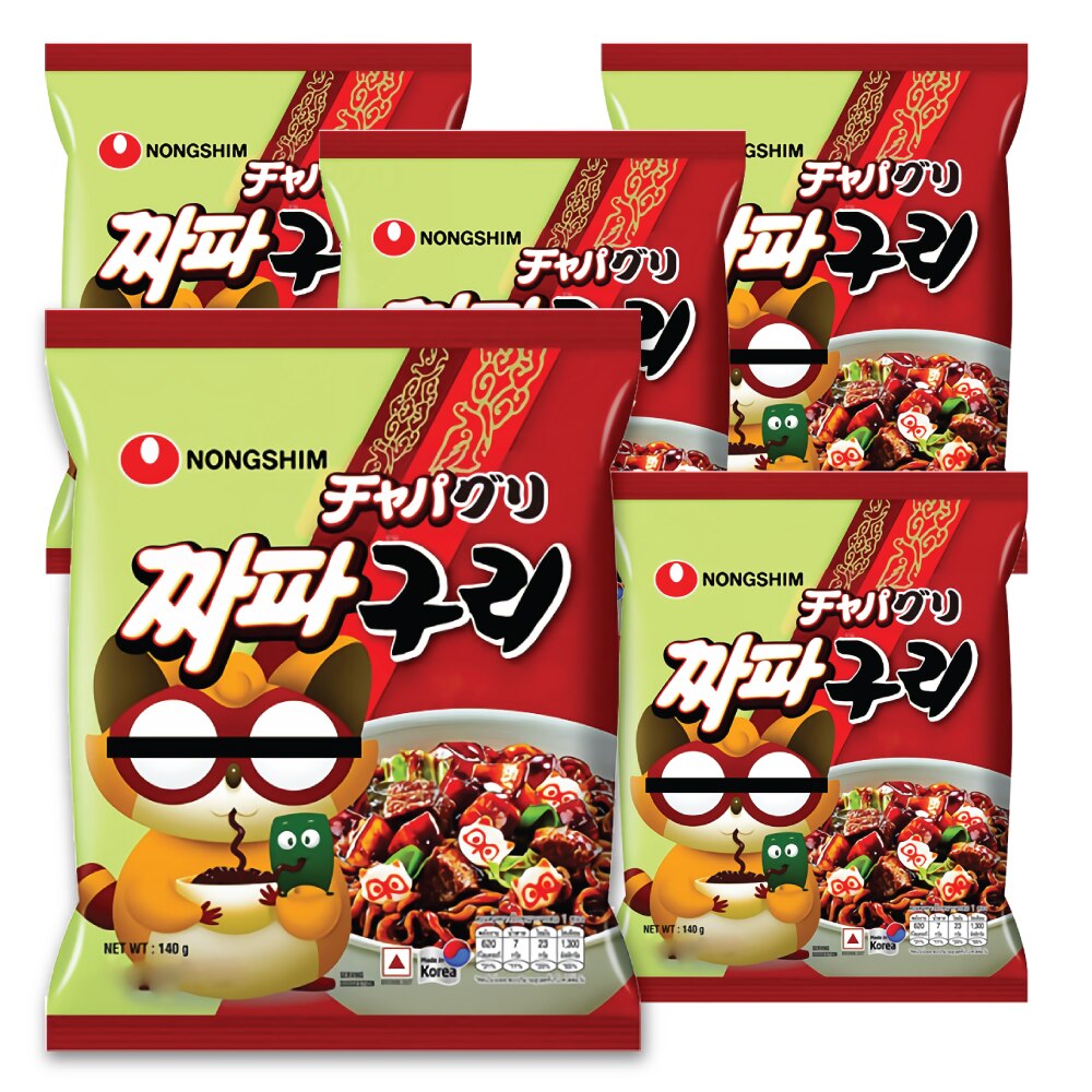 チャパグリ　(袋タイプ) 　5袋セット　140g　チャパゲティとノグリのコラボ! 韓国ラーメン ジャージャー麺