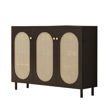 藤編簡約鞋櫃門口大容量法式靠墻玄關輕奢藤編儲物櫃收納入戶鞋櫃