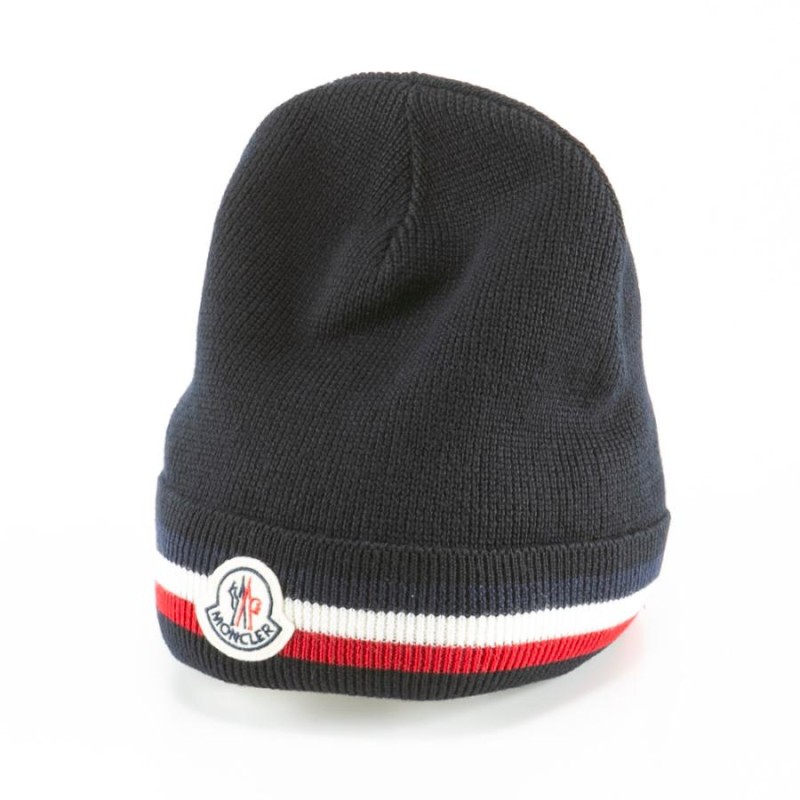 モンクレール MONCLER 帽子 トリコカラー ニット帽 3B000.45.A9575