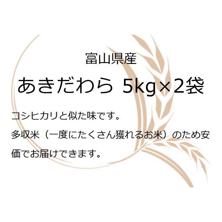 お米 ギフト 米 5kg×2袋 10kg あきだわら 富山県産 5キロ 令和5年産 新米 米精米 白米 分づき米 お米ギフト 食品 入学内祝い 引っ越し 挨拶 名入れ