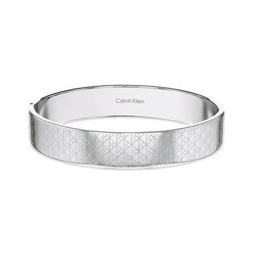 Calvin Klein CK Iconic Essentials Logo 圖像化個性手鐲 手環-銀 35000855