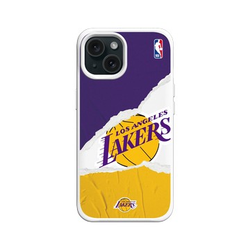 iPhone 15 SolidX 白 - NBA - 熱血系列-洛杉磯湖人 L.A. Lakers - Sweat and tears