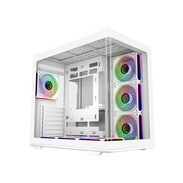 Cooler Master Elite 600 電腦機殼(白色)/曲面鋼化玻璃/顯卡長42.5/CPU高16