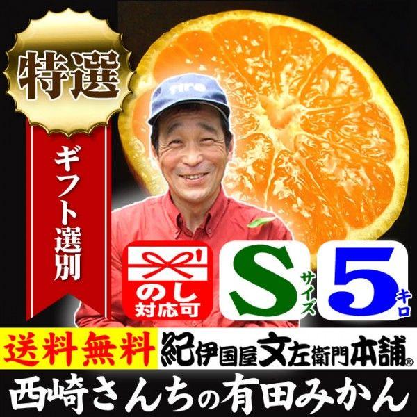 和歌山 有田みかん　西崎さんちの有田みかん　約5kg　(Sサイズ)　特選ギフト品