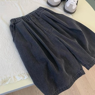 ❤️AL❤️ 兒童短褲 男童短褲 中小童短褲 男童牛仔七分褲2026夏季新款兒童韓版寬鬆軟牛仔休閒褲寶寶中褲潮