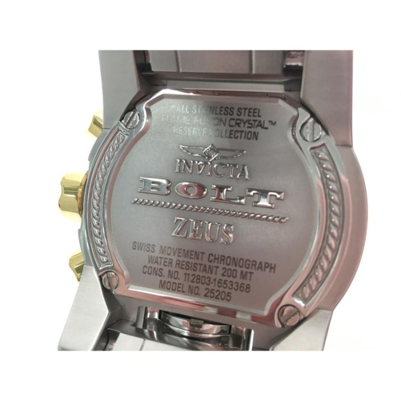 ▽▽ invicta メンズ腕時計 クオーツ ダブルフェイス BOLT ZEUS ボルトゼウス 25205 やや傷や汚れあり | LINEショッピング