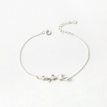 [預購] [純銀] 銀杏落葉手鍊 / Silver Ginkgo Biloba Bracelet