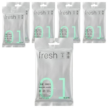 Shallop 刷樂 涼感濕紙巾 森林  6個  10張  67.5g