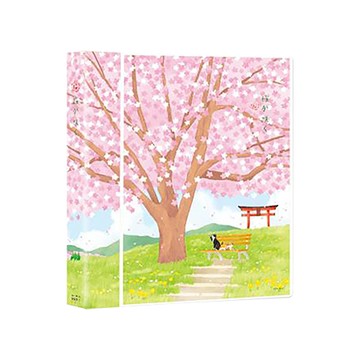 珠友Chuyu PP無耳四孔圓夾/SA-10702-01/貓結櫻緣