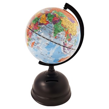 FUN GLOBE 海洋存錢筒 5吋地球儀  藍色  1個