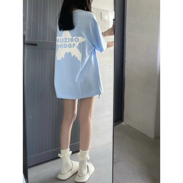 TGNS 純棉 t恤 短袖衣服 上衣 oversize T恤 潮流衣服 夏天衣服 ins風衣服 英文印花上衣 寬鬆