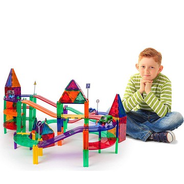 PicassoTiles磁力積木-賽車軌道128pcs