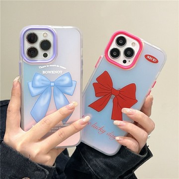 手機殼 ● 日韓鐳射美少女蝴蝶結適用iPhone12Pro max蘋果13手機殼11潮xs xr