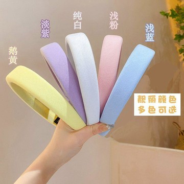 🔥臺灣熱賣🔥韓國溫柔馬卡龍色髮箍可愛糖果寬邊海綿頭箍氣質高顏值外出髮卡女熱賣款式