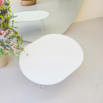 SN Design 蛋形茶几 M號 白色  710x470 毫米