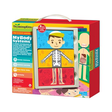 4M 奇妙的身體拼圖 思維創作玩具  全彩身體拼圖8件套  1盒