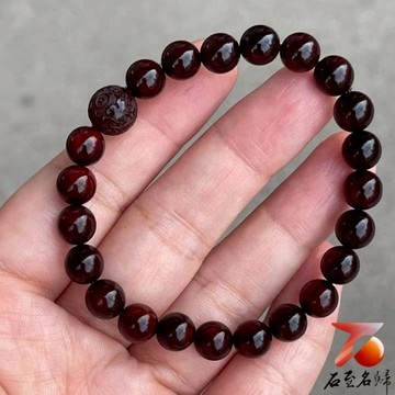 【石至名歸】台灣現貨 實體店鋪 天然 印度小葉紫檀玻璃底老料 高油高密8mm造型手珠 沉水佛珠 手串念珠手珠 檀香紫檀