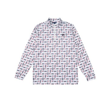 FILA GOLF 男長袖半開襟T恤-白色 1TEZ-6804-WT