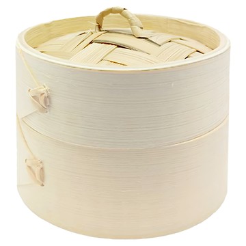 蕉蕉購物 帶蓋竹蒸籠 10cm 天然竹製 家庭適用 鎖住原味  1個