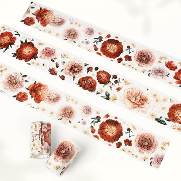 一城牡丹 PET 和紙膠帶 5米卷