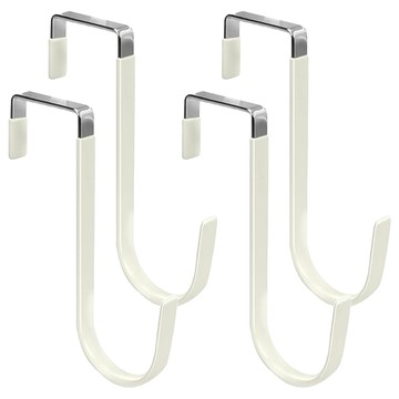 門後掛勾 強力承重 採用優選金屬製成  白色  4個