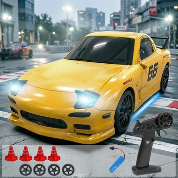 現貨【✨童趣甄選】🎮  RX7 馬自達 1:24 漂移遥控车 遙控車 男孩玩具 充电汽车 賽道漂移 玩具 四驅車 遙控車