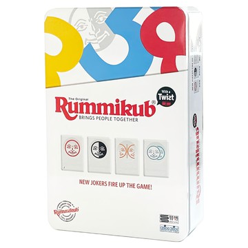 GEGE 哿哿 Rummikub 拉密變臉益智遊戲 外出型鐵盒版  1個