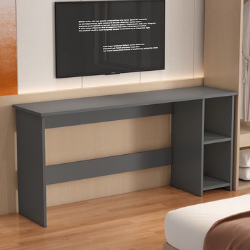 室電視櫃電腦桌落地組裝儲物收納一體櫃加高超窄小桌子簡約現代154SFY 快速寄出