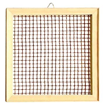 植物板 10mm網孔 贈S鉤魚線 25 x 25cm  木頭淺色  1組