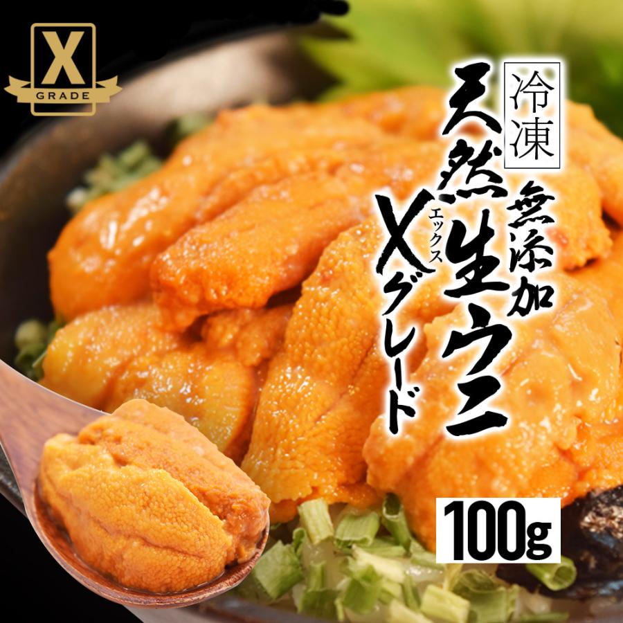 うに 天然 生 ウニ 特選品 Ｘグレード １００ｇ 冷凍 刺身 雲丹 無添加 海鮮丼