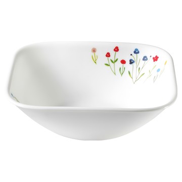Corelle Brands 康寧餐具 春漾花朵 方形小碗 23oz  1個  白色
