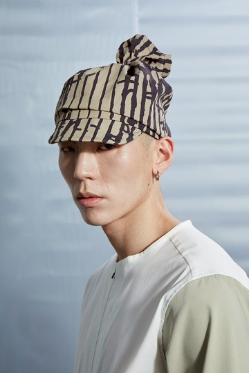 糖果帽 - 印花卡其