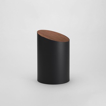 MOHEIM｜SWING BIN 黑色 胡桃木垃圾桶 S